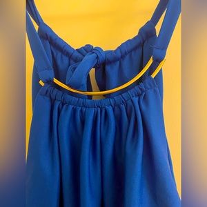 Small size, Blue body-con, form fitting dress